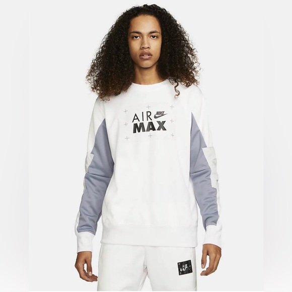 NWOT Nike Sportswear Air Max Sweatshirt Athletic Tech Sports Sz Large Basketball - Picture 1 of 7